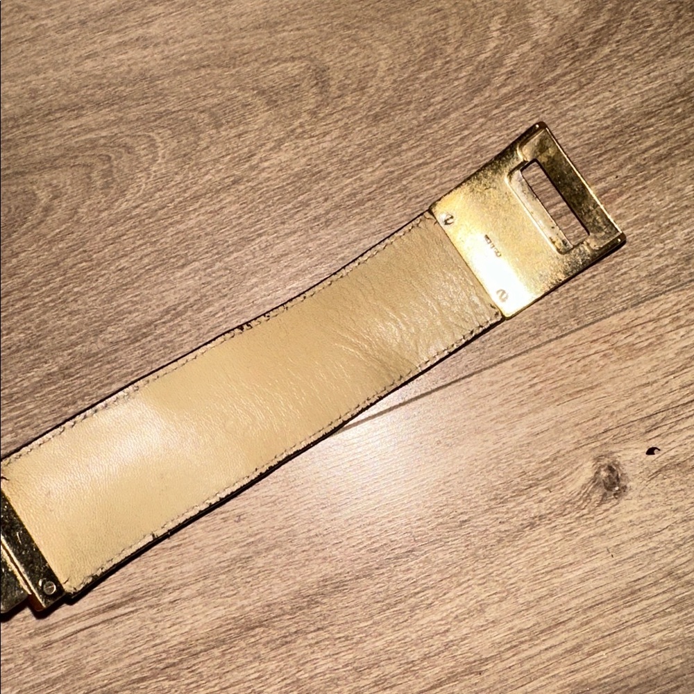 Salvatore Ferragamo Vintage Black and Gold Cuff Bracelet - Picture 3 of 9
